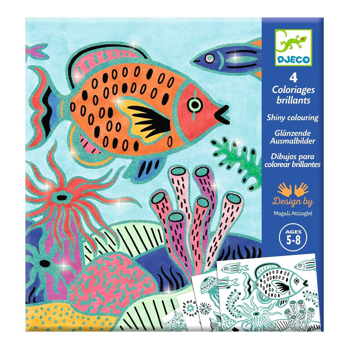Djeco | Shimmering Under the Sea Coloring Plates