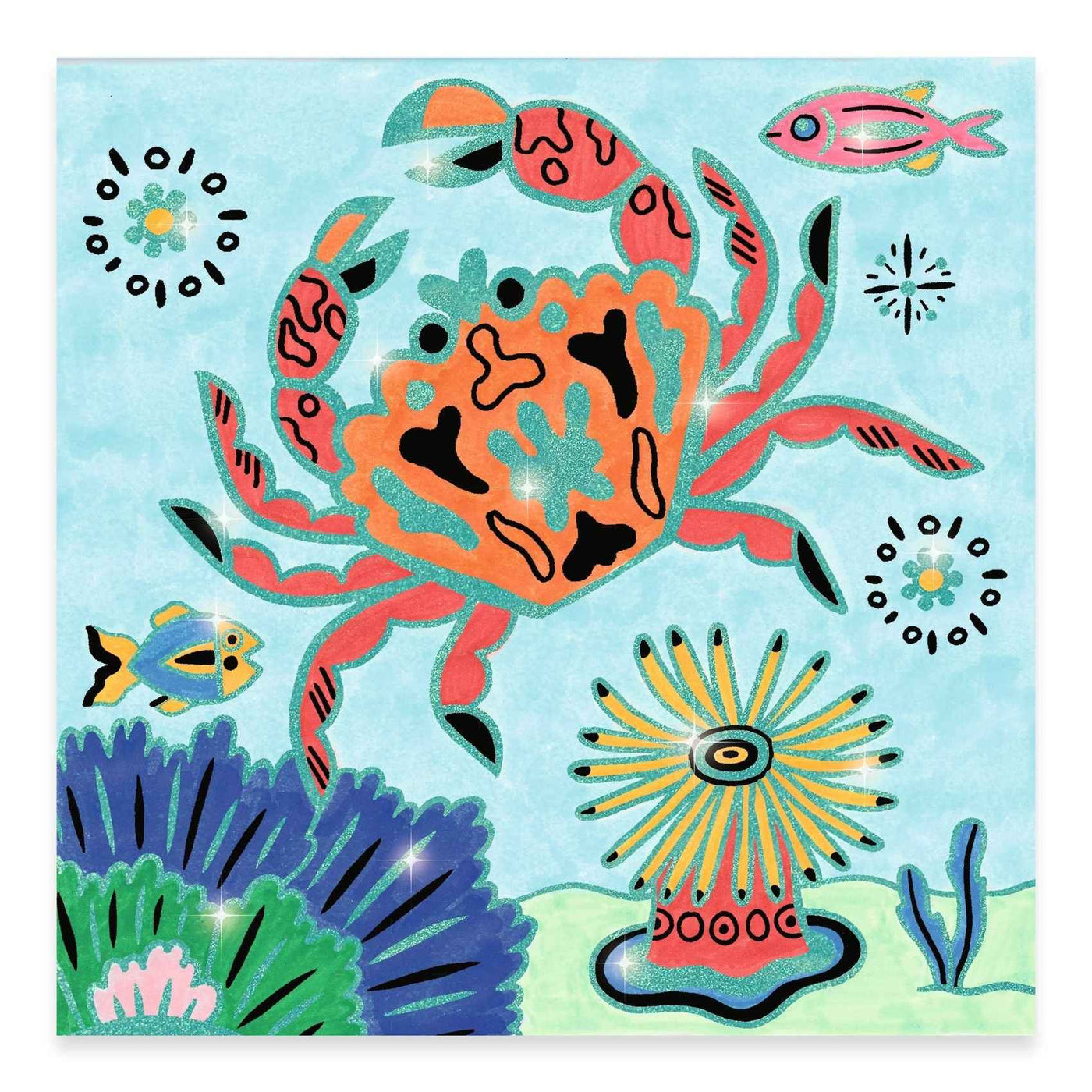 Djeco | Shimmering Colouring Plates Under the Sea
