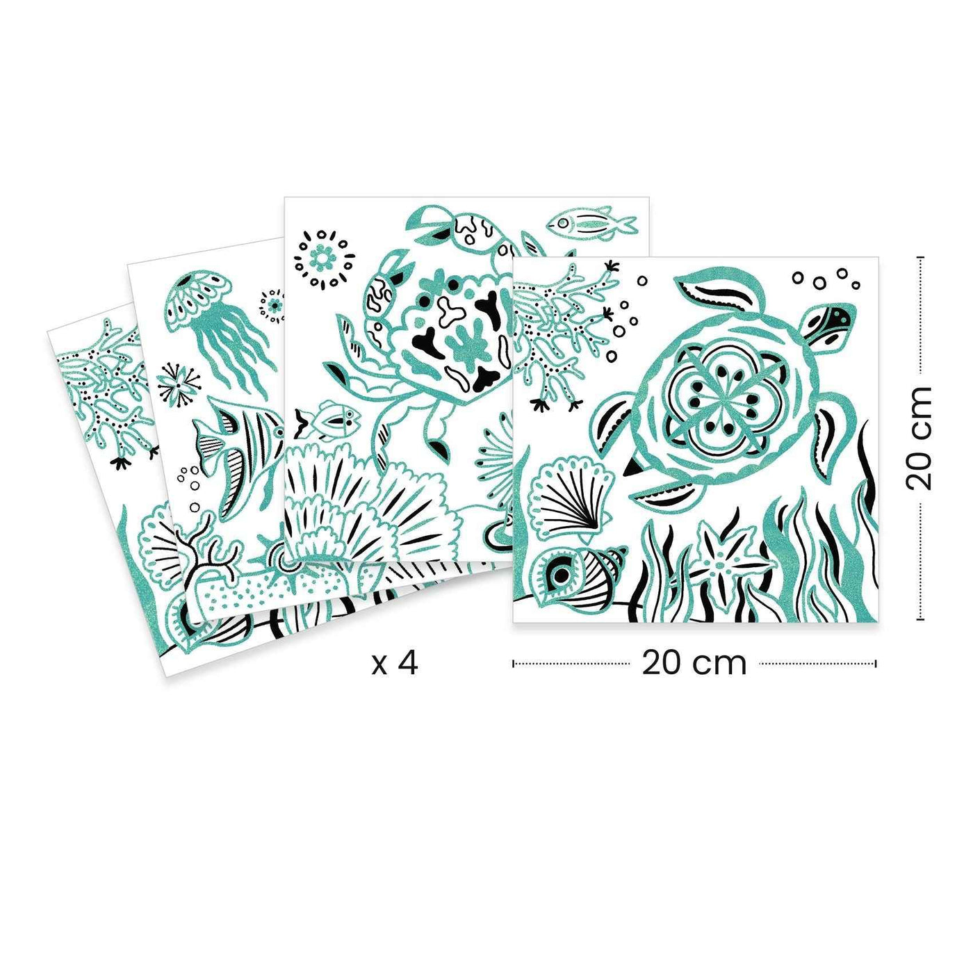Djeco | Shimmering Under the Sea Colouring Plates