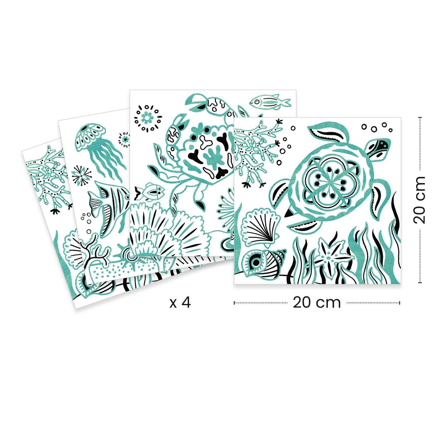 Djeco | Shimmering Under the Sea Colouring Plates