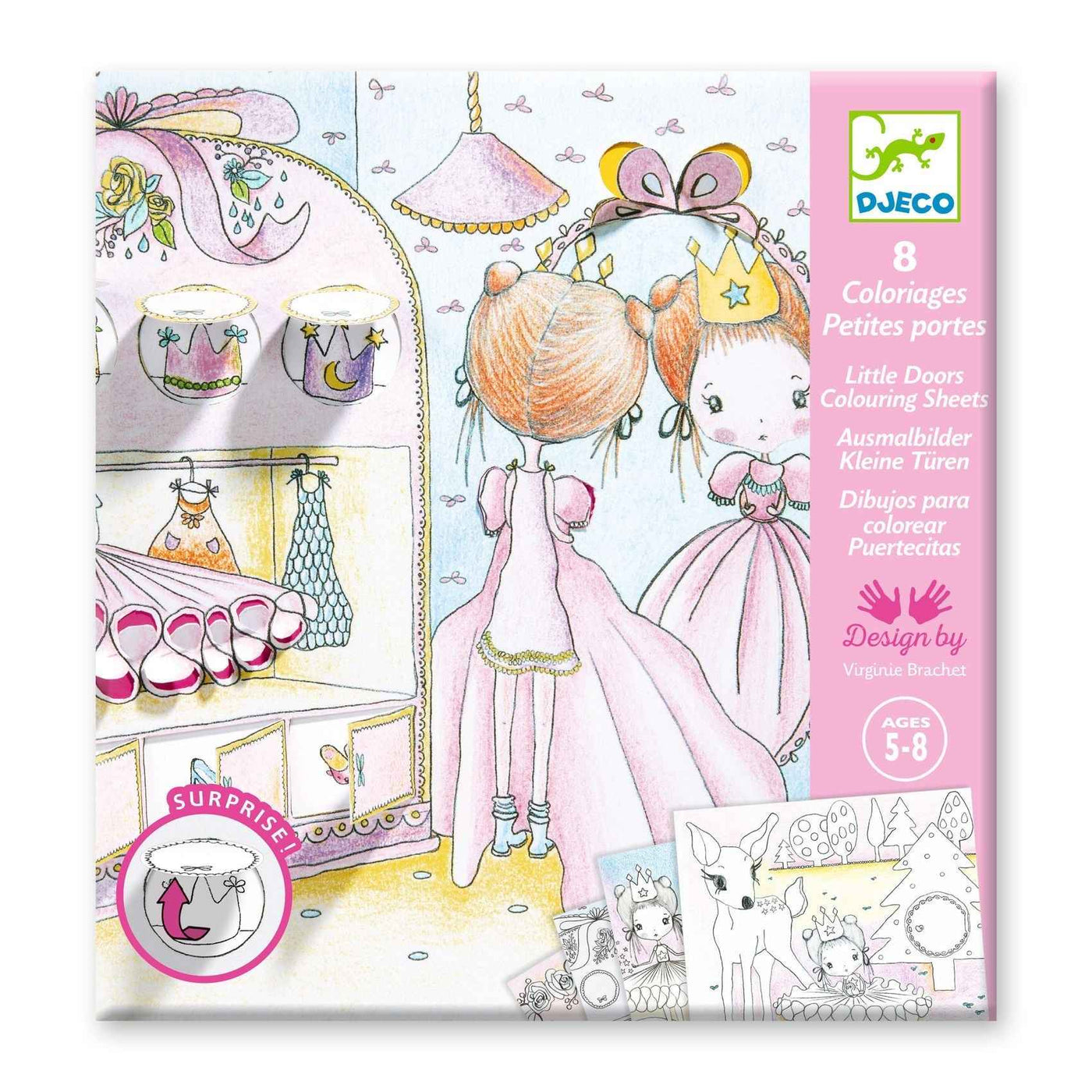 Djeco | Pupi's Little Doors Coloring Page