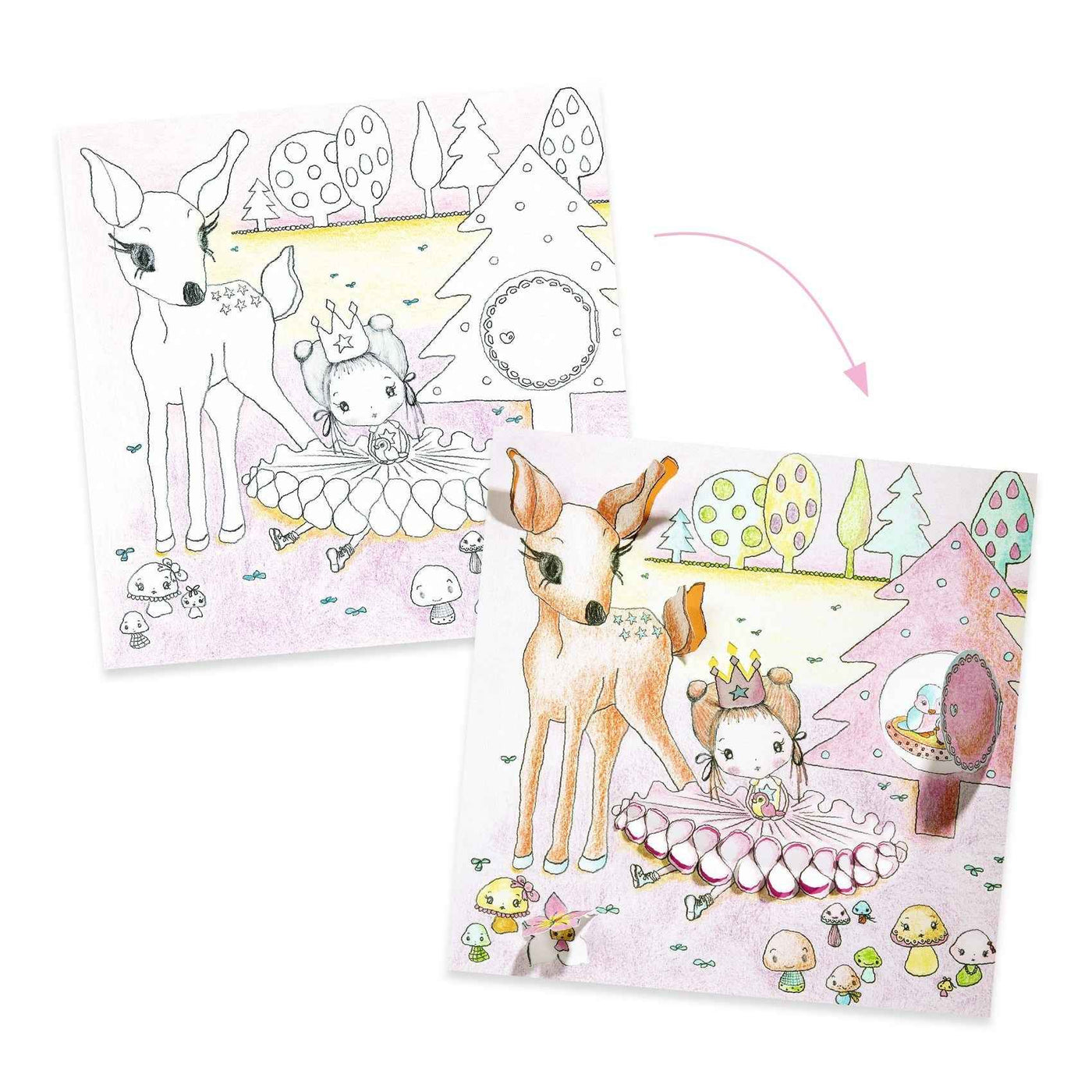 Djeco | Coloring Page Little Doors by Pupi