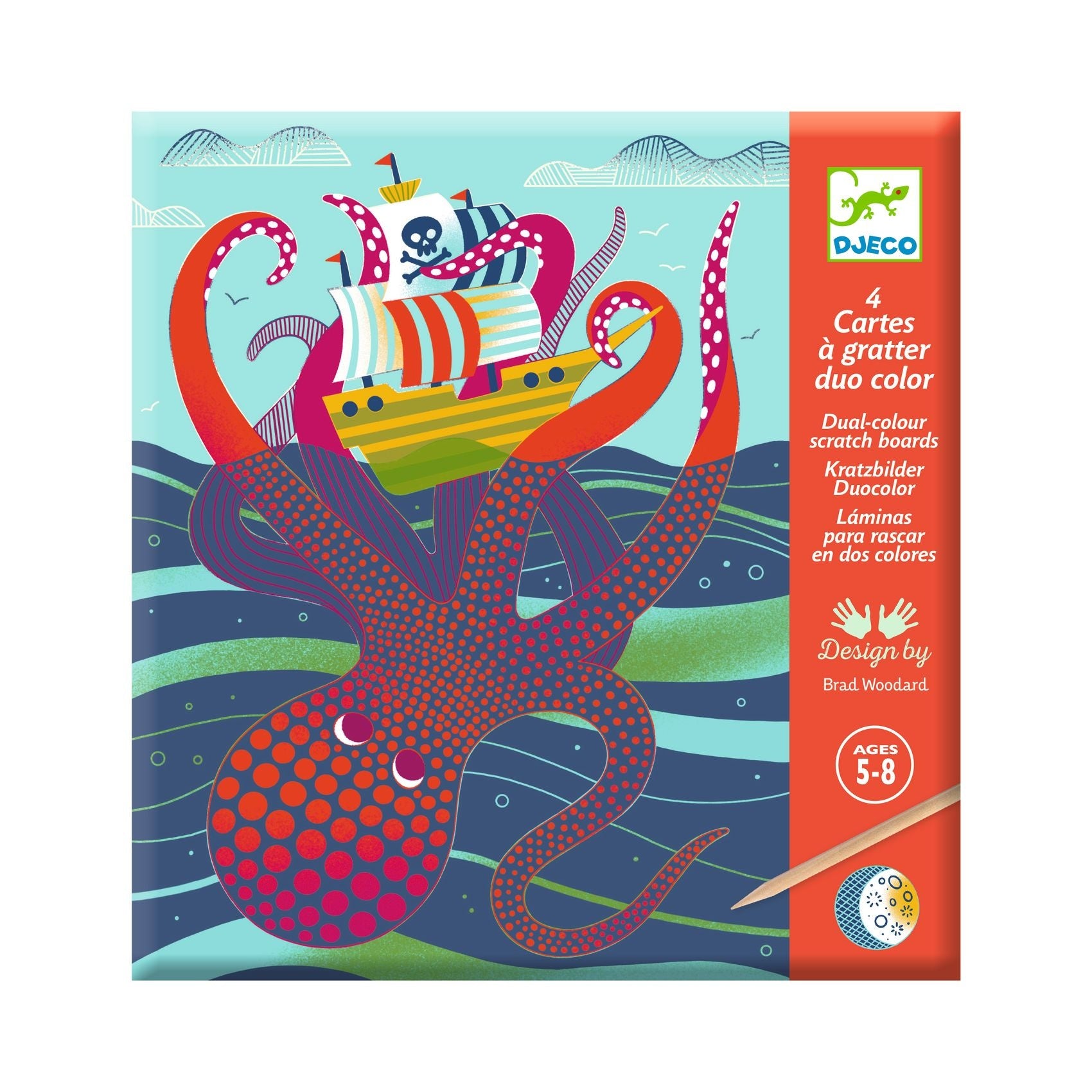 Djeco kraskaarten Topsy-Turvy 5-8jr