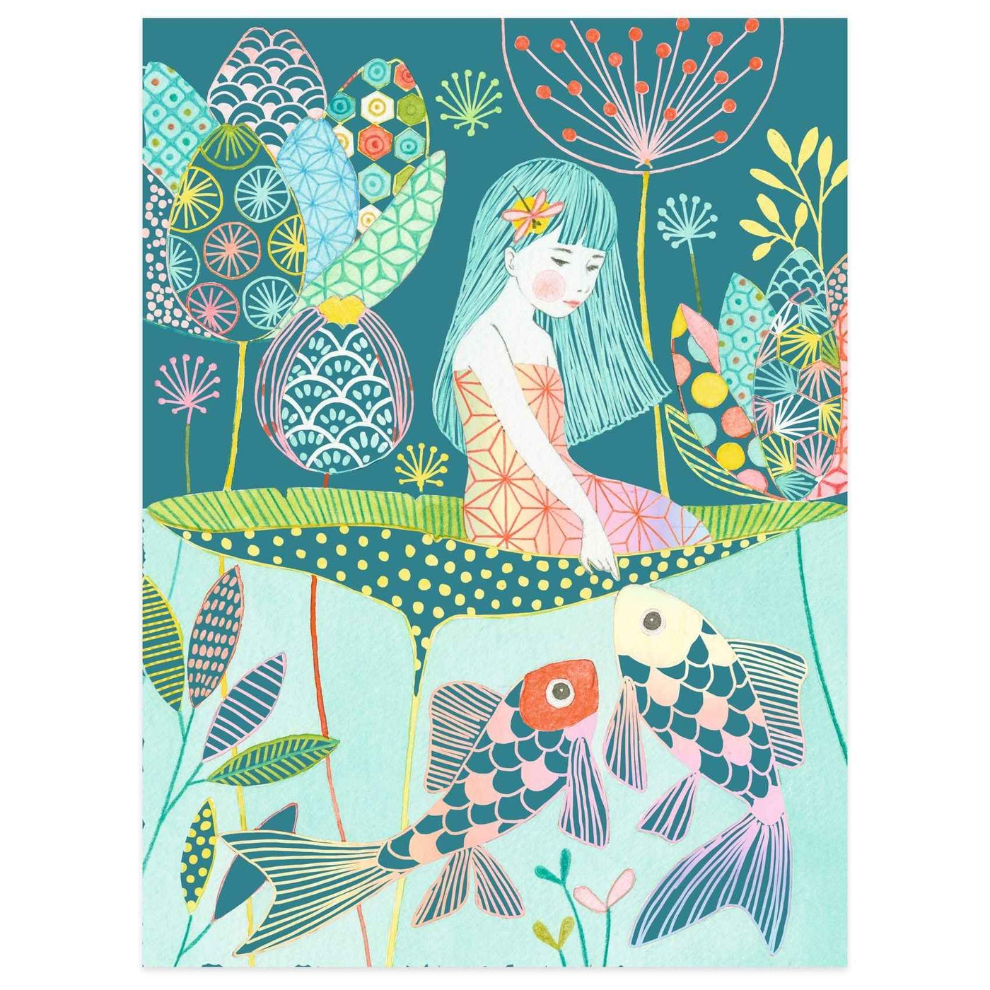 Djeco Coloring Cards The Pond +7 years