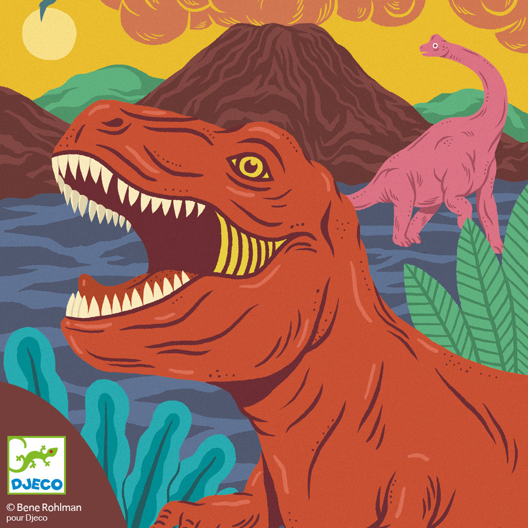 Djeco | 4  Kraskaarten - Dinosaurussen