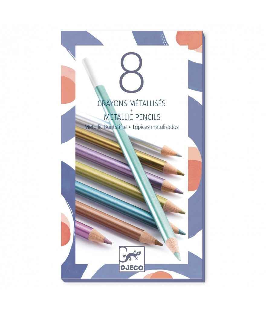 Djeco | 8 Metallic Colored Pencils