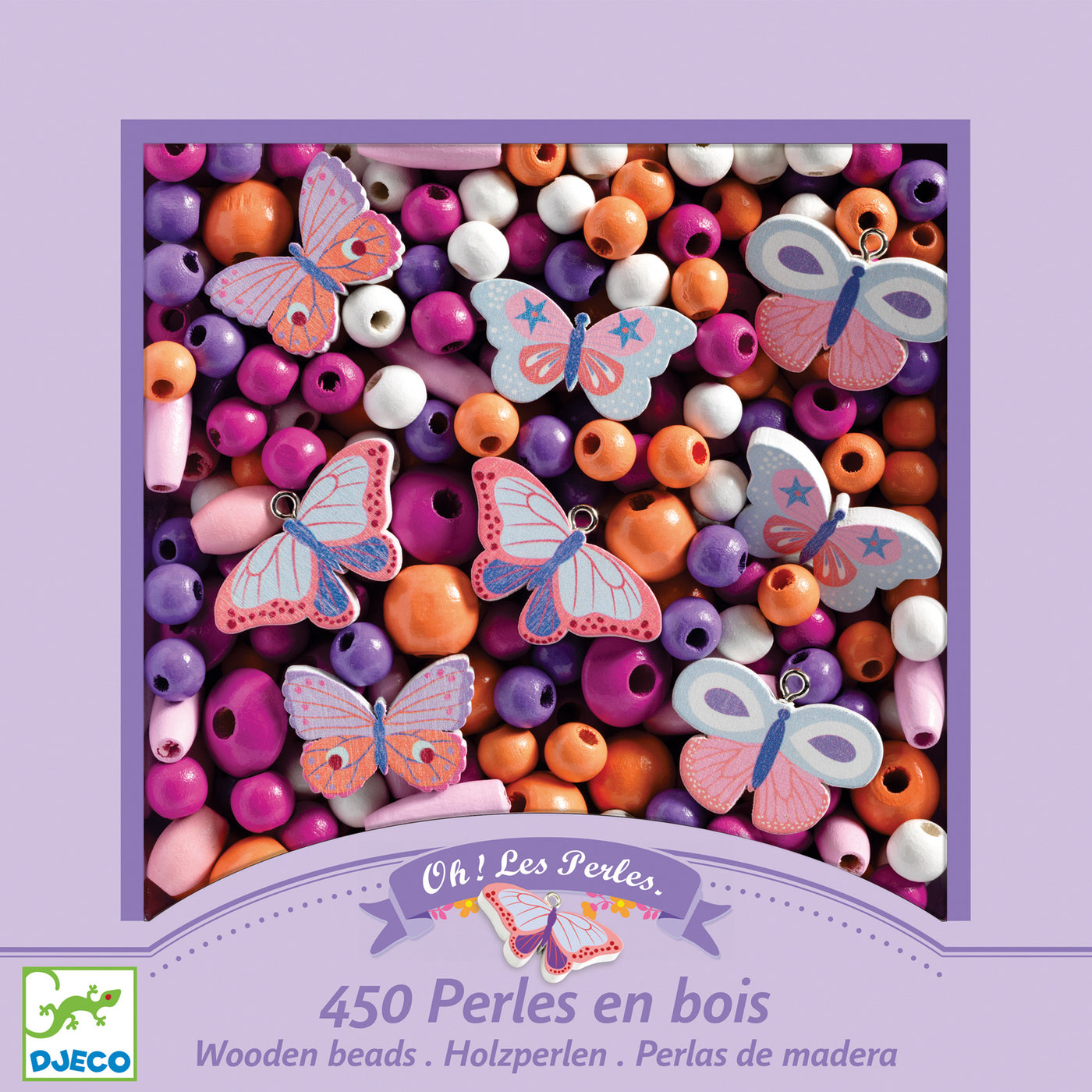 Djeco houten kralen - Butterflies