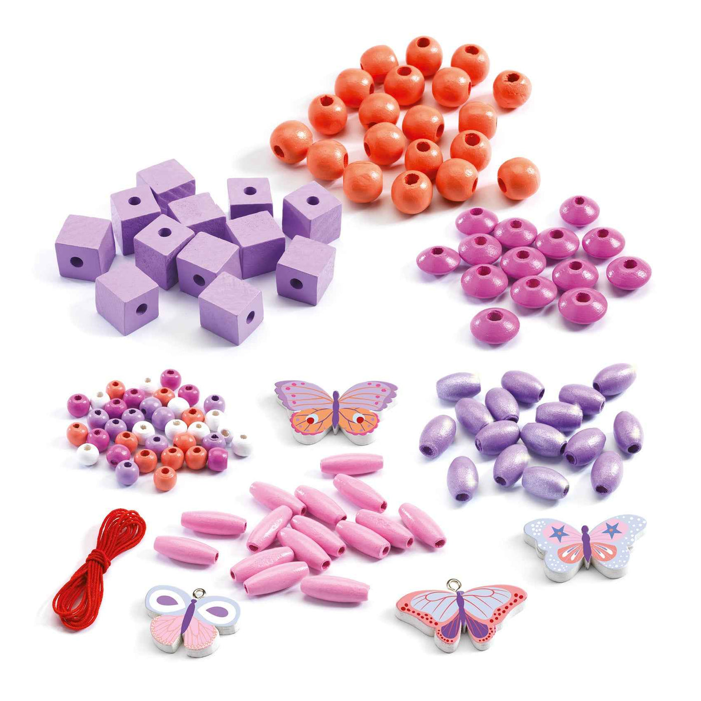 Djeco houten kralen - Butterflies