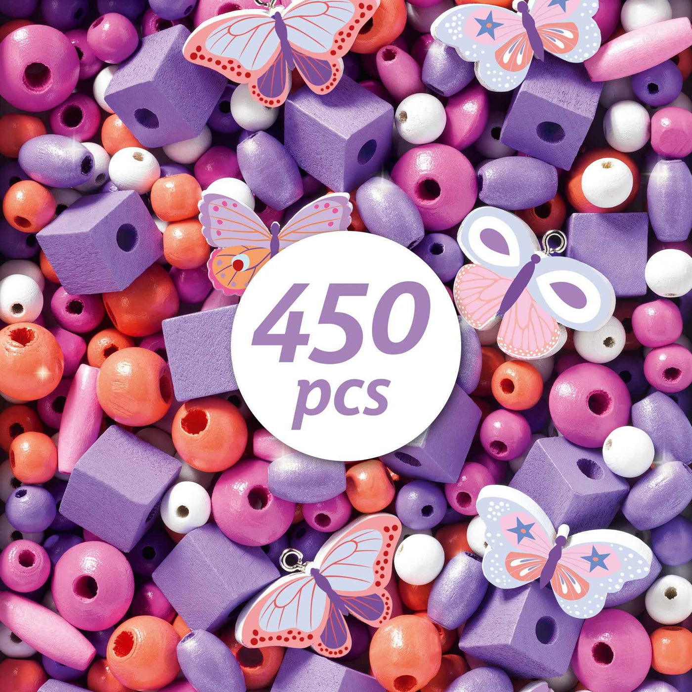 Djeco houten kralen - Butterflies