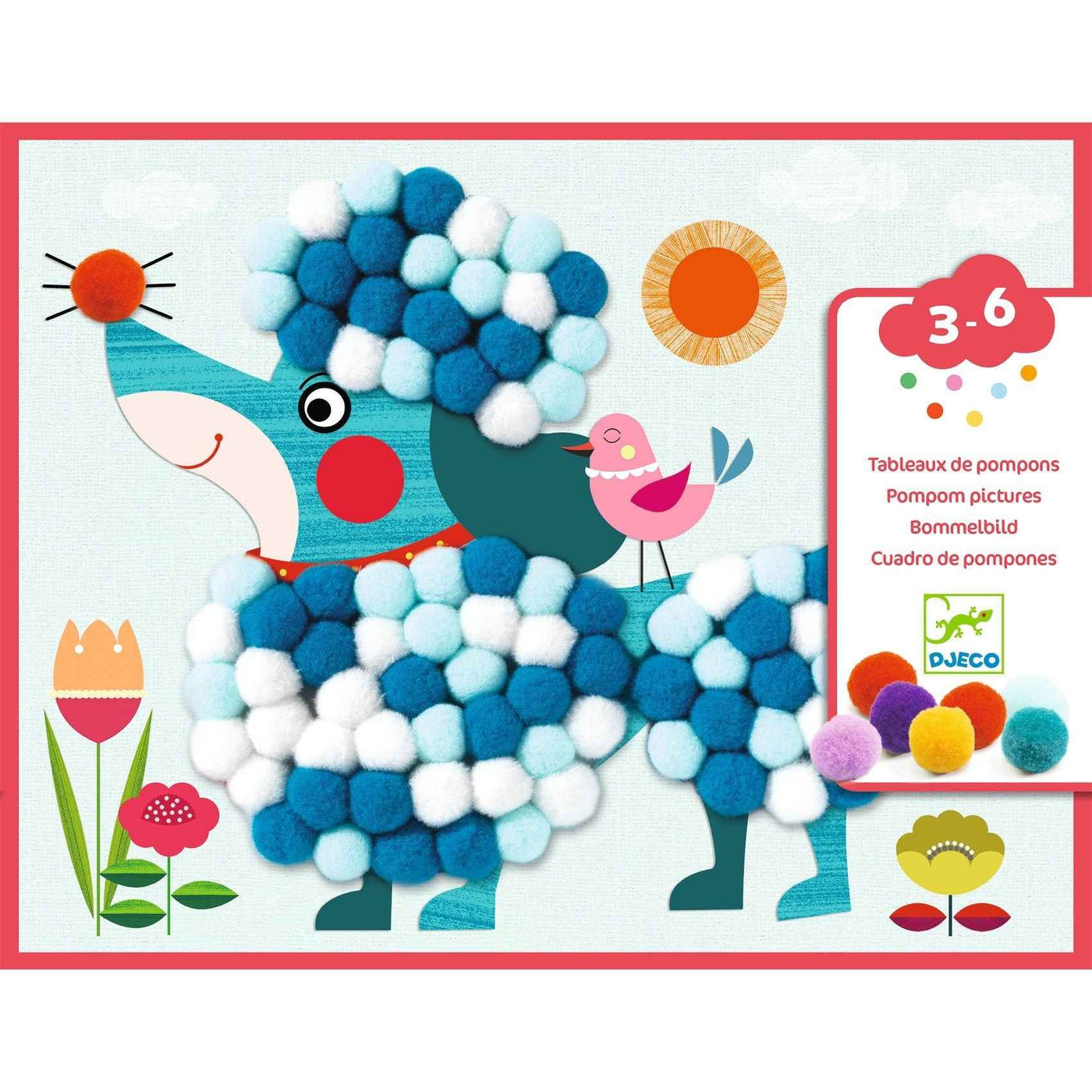 Pom-pom puppy craft kit - Djeco
