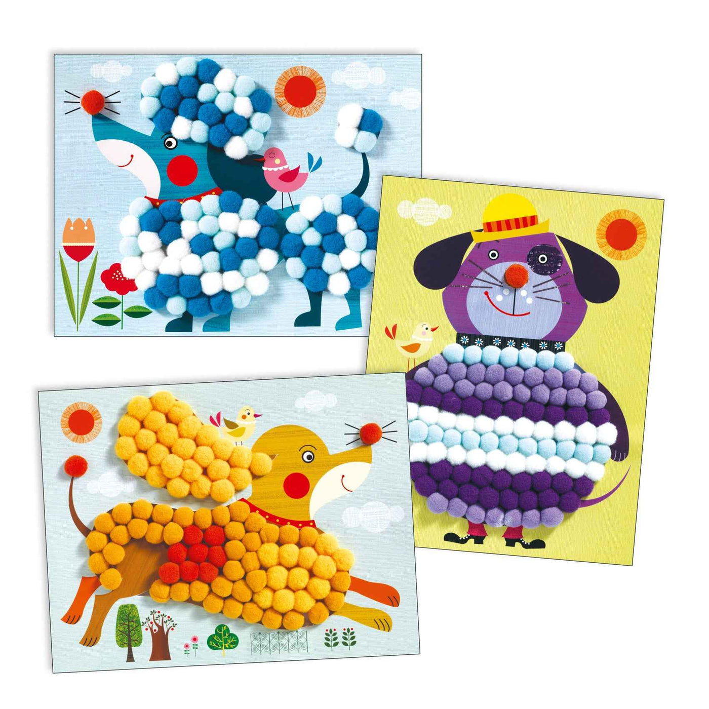 Pom-pom puppy craft kit - Djeco