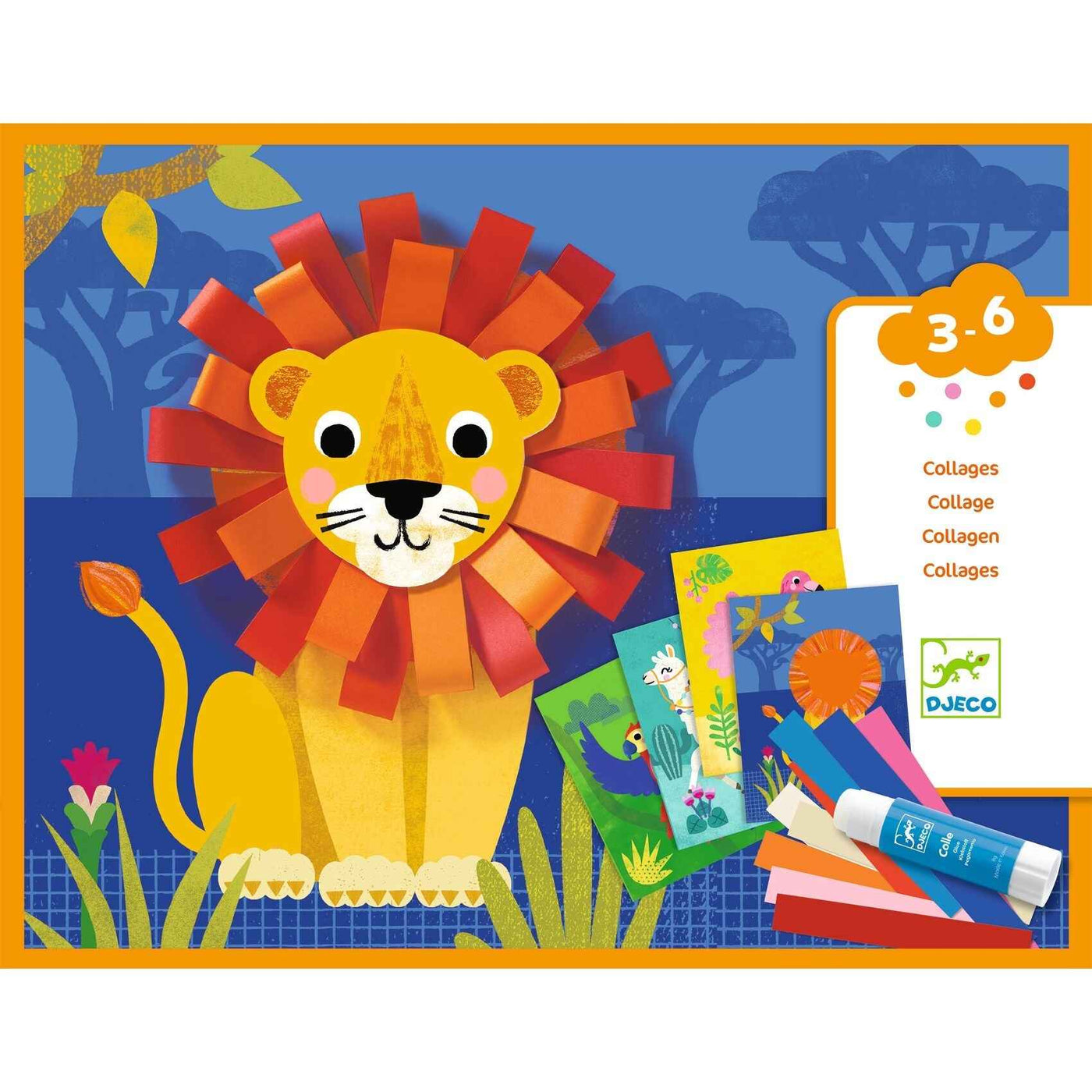 Djeco collages Dieren met krullen