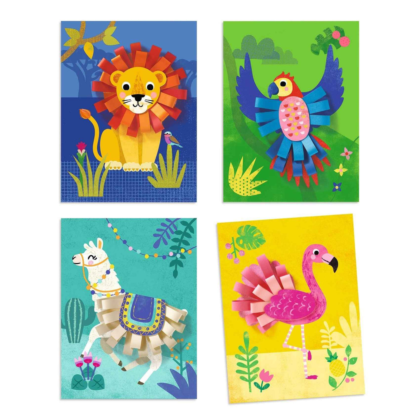 Djeco collages Dieren met krullen