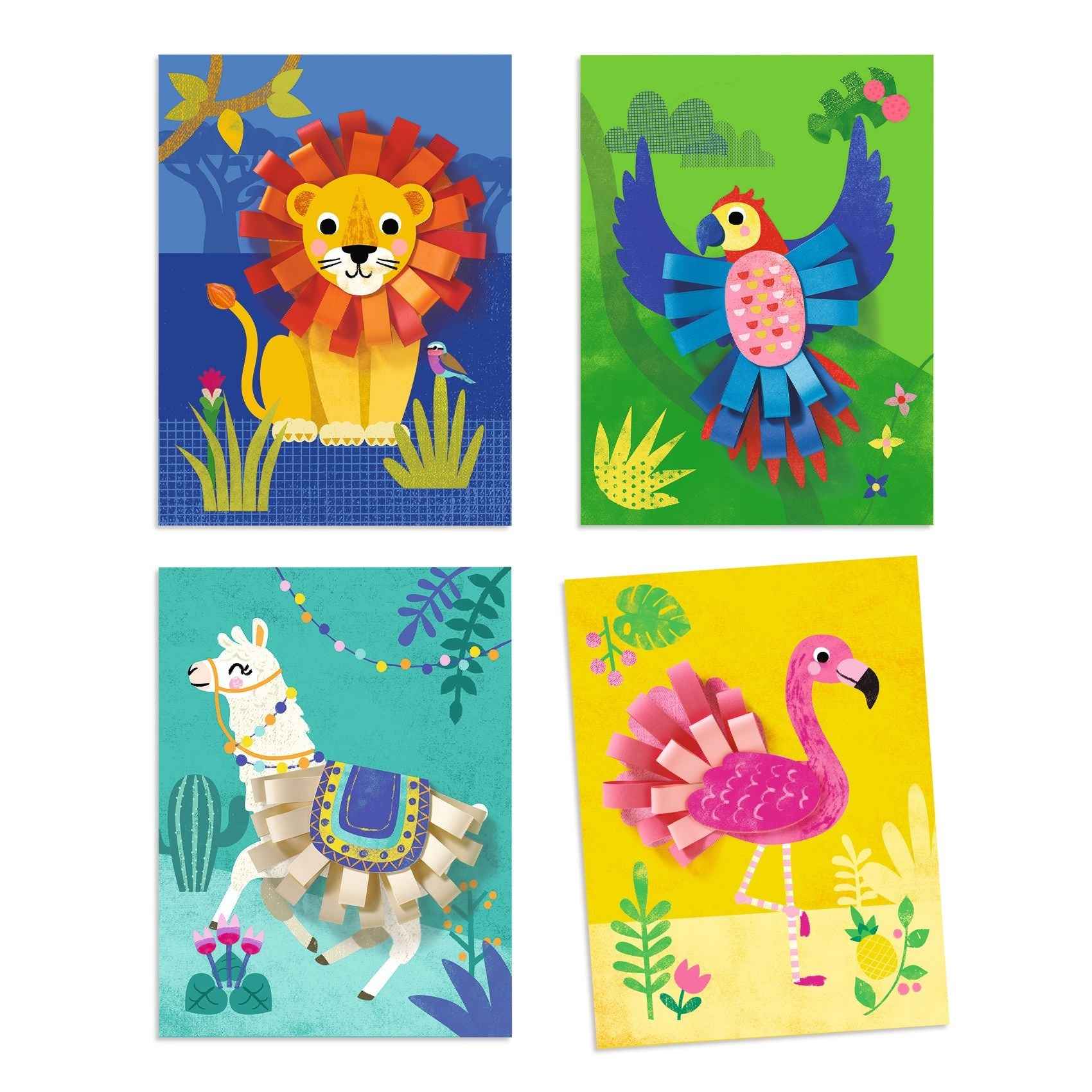 Djeco collages Dieren met krullen