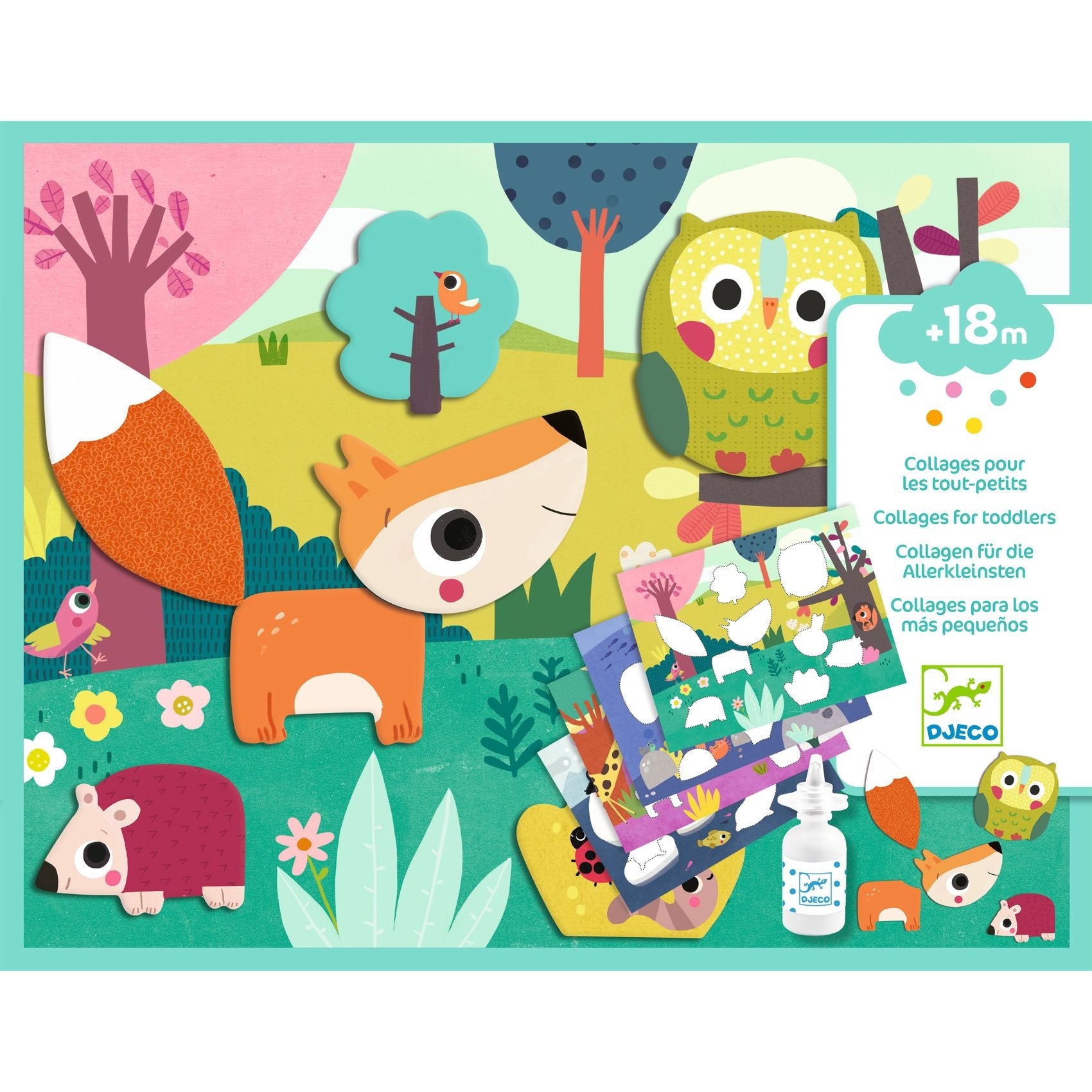 Djeco knutselpakket collages dieren +18M