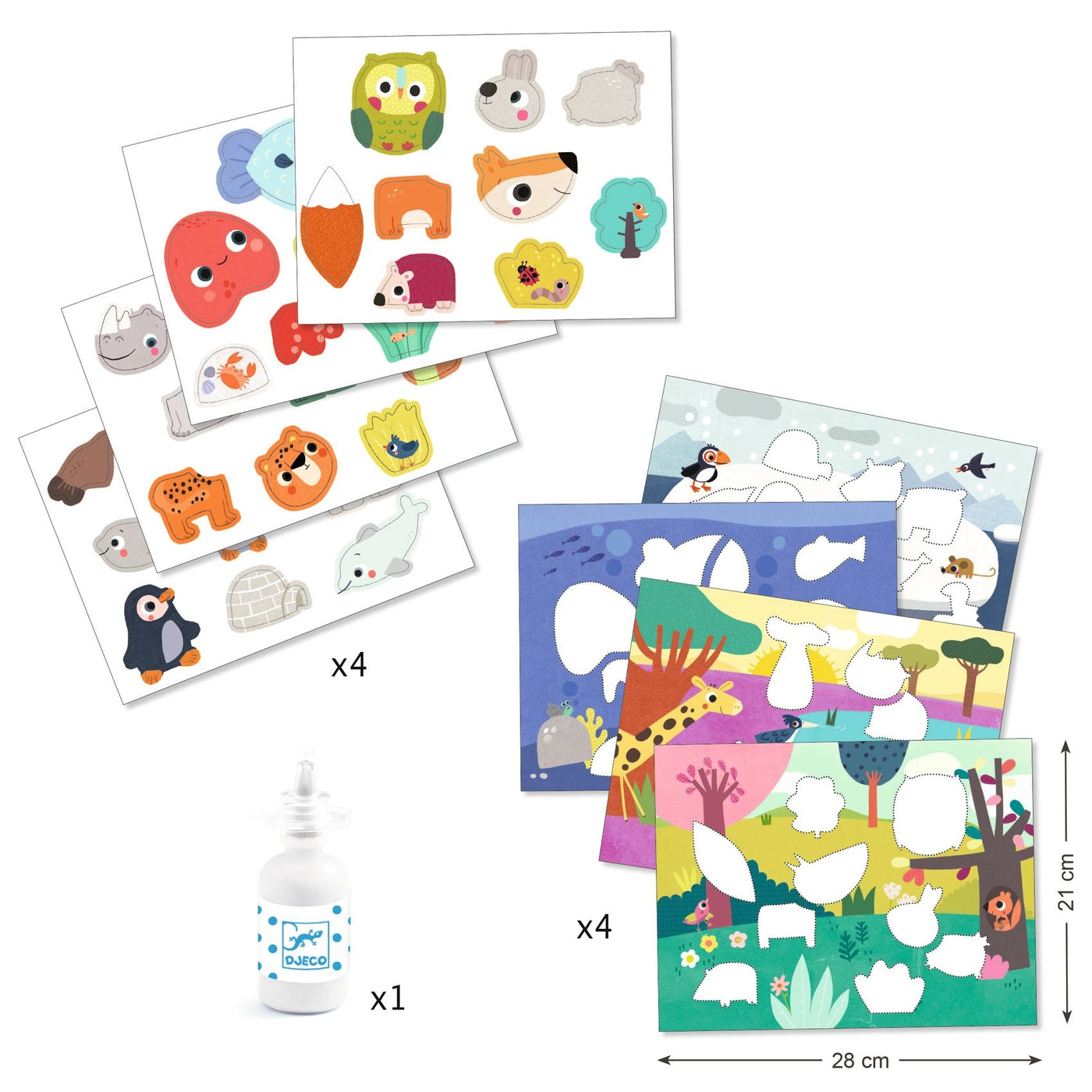 Djeco knutselpakket collages dieren +18M