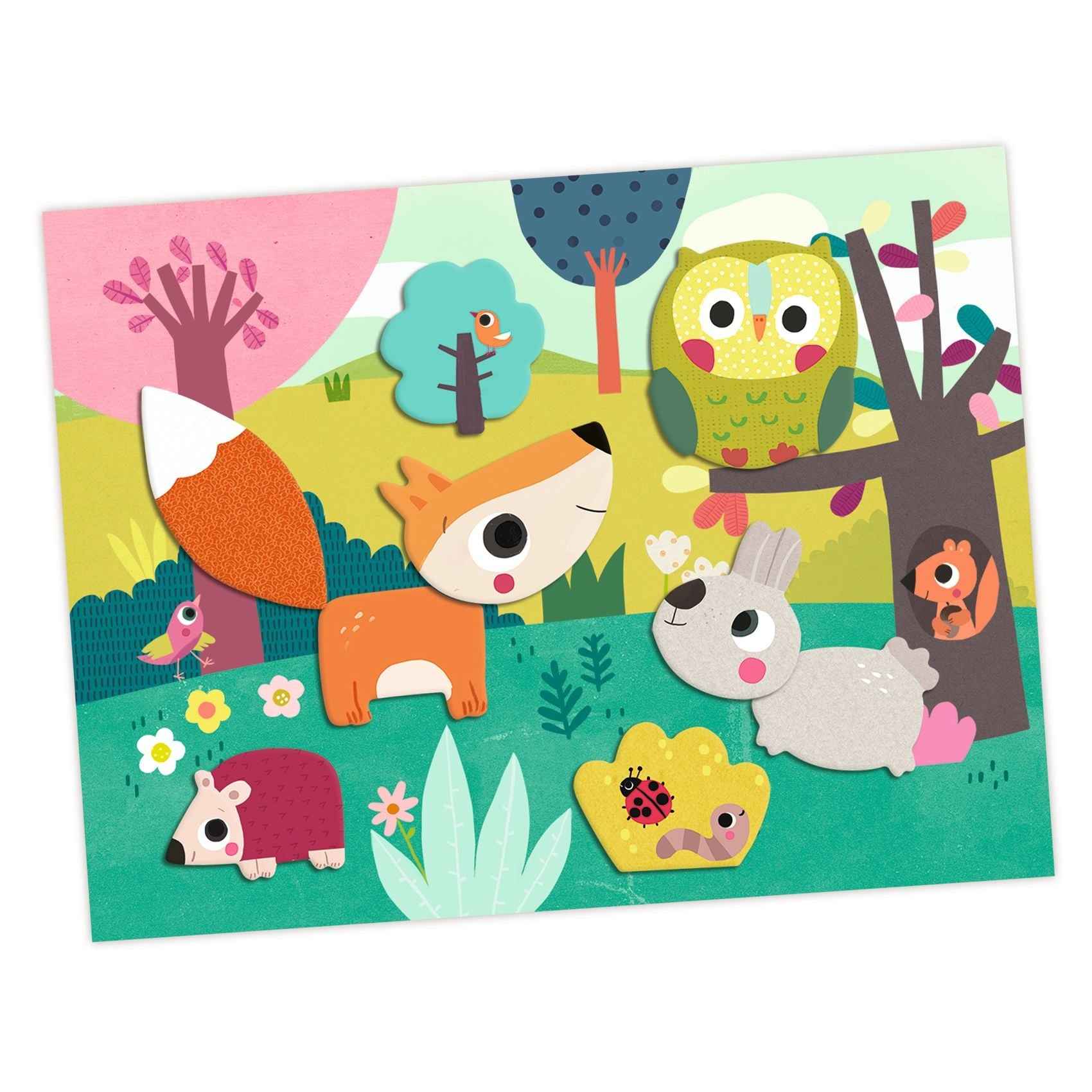 Djeco animal collage craft kit +18M