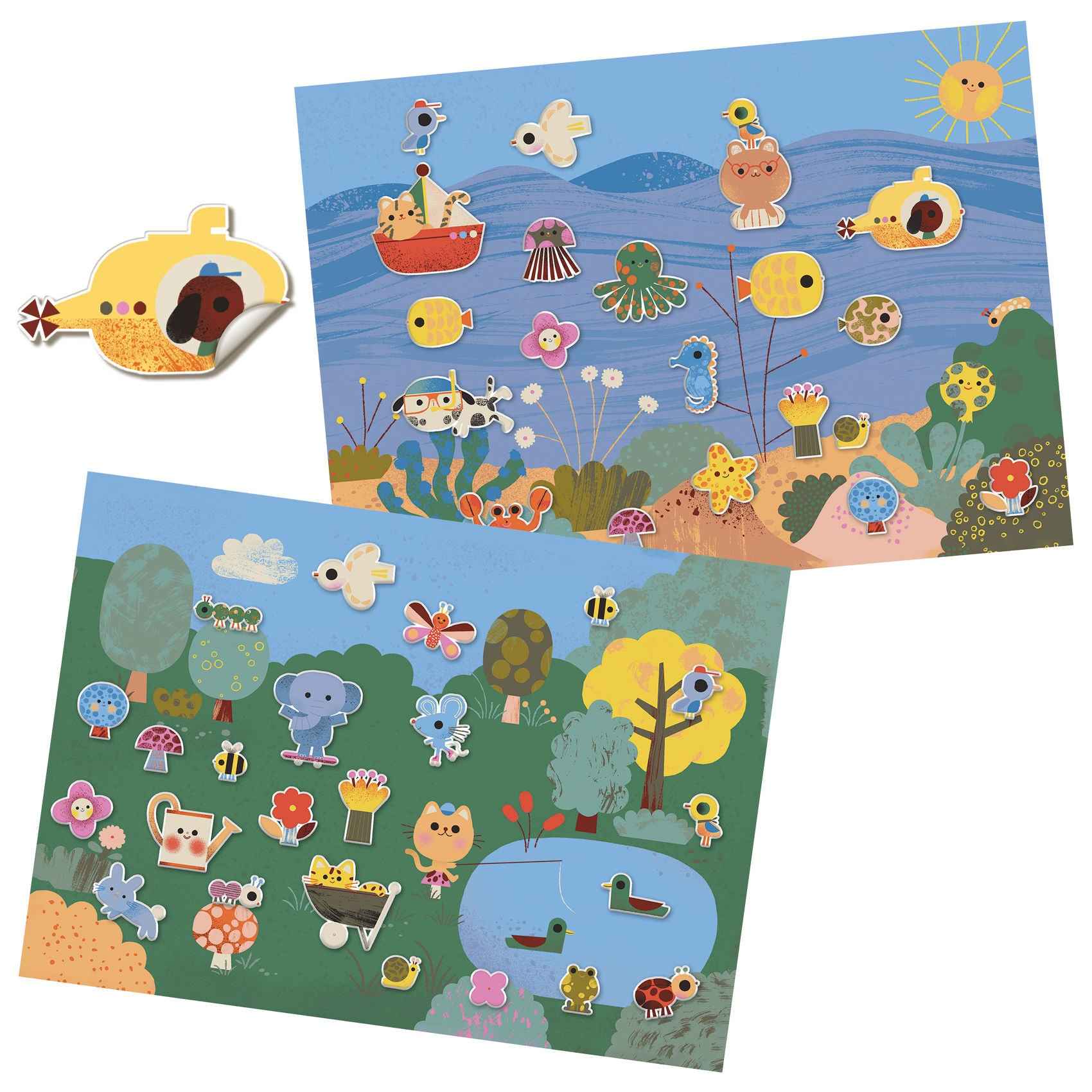 Djeco | Removable Puffy Stickers Summertime
