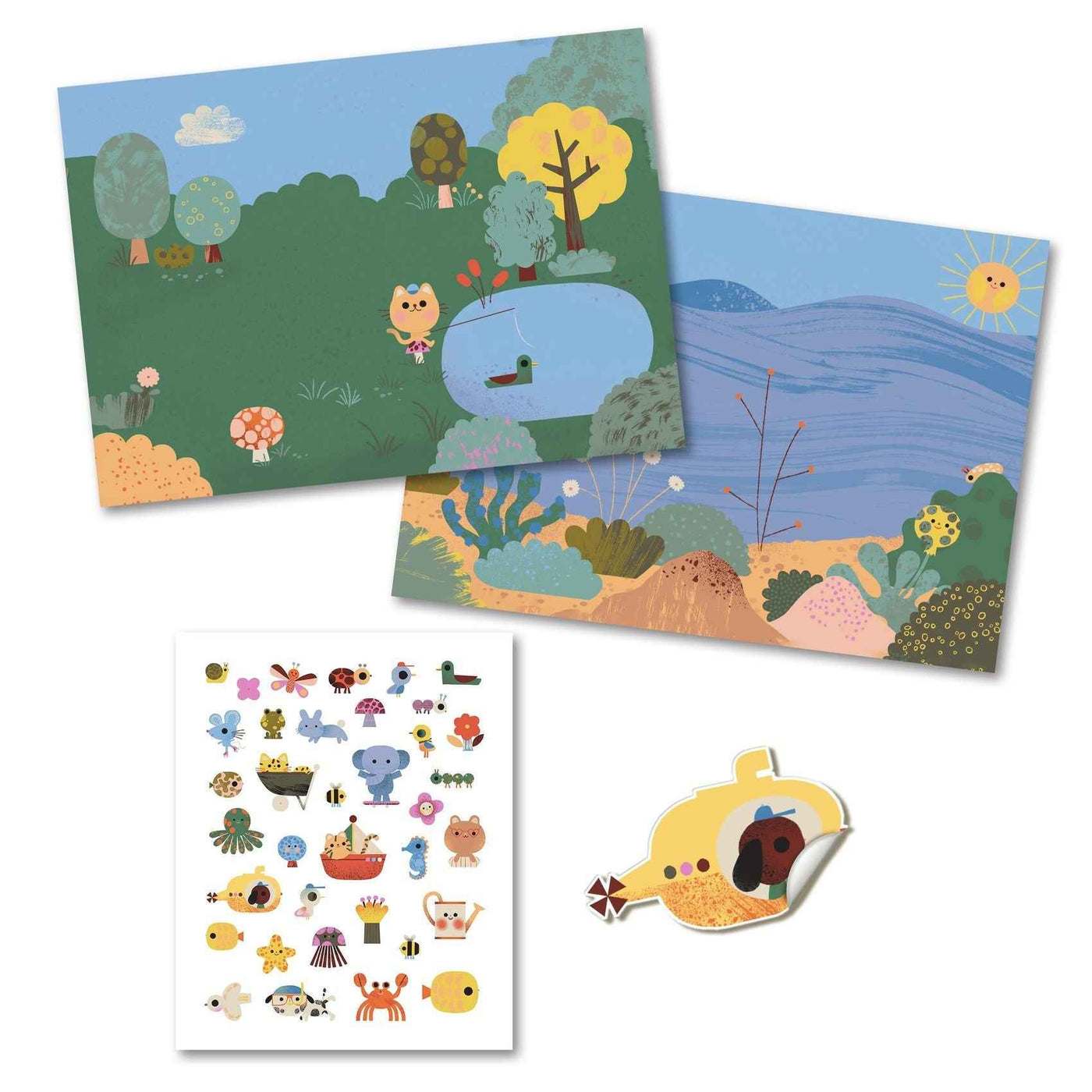 Djeco | Removable Puffy Stickers Summertime