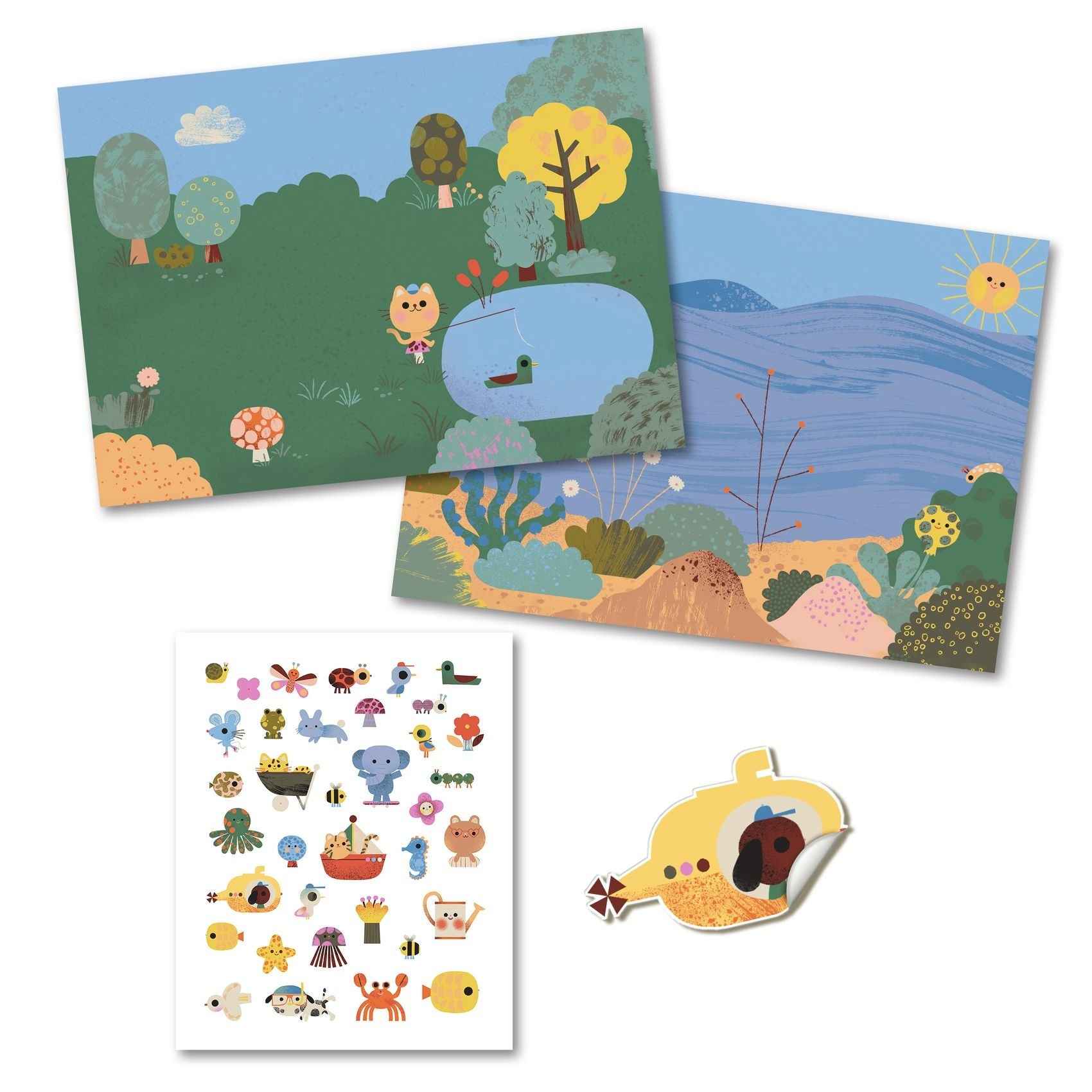 Djeco | Removable Puffy Stickers Summertime
