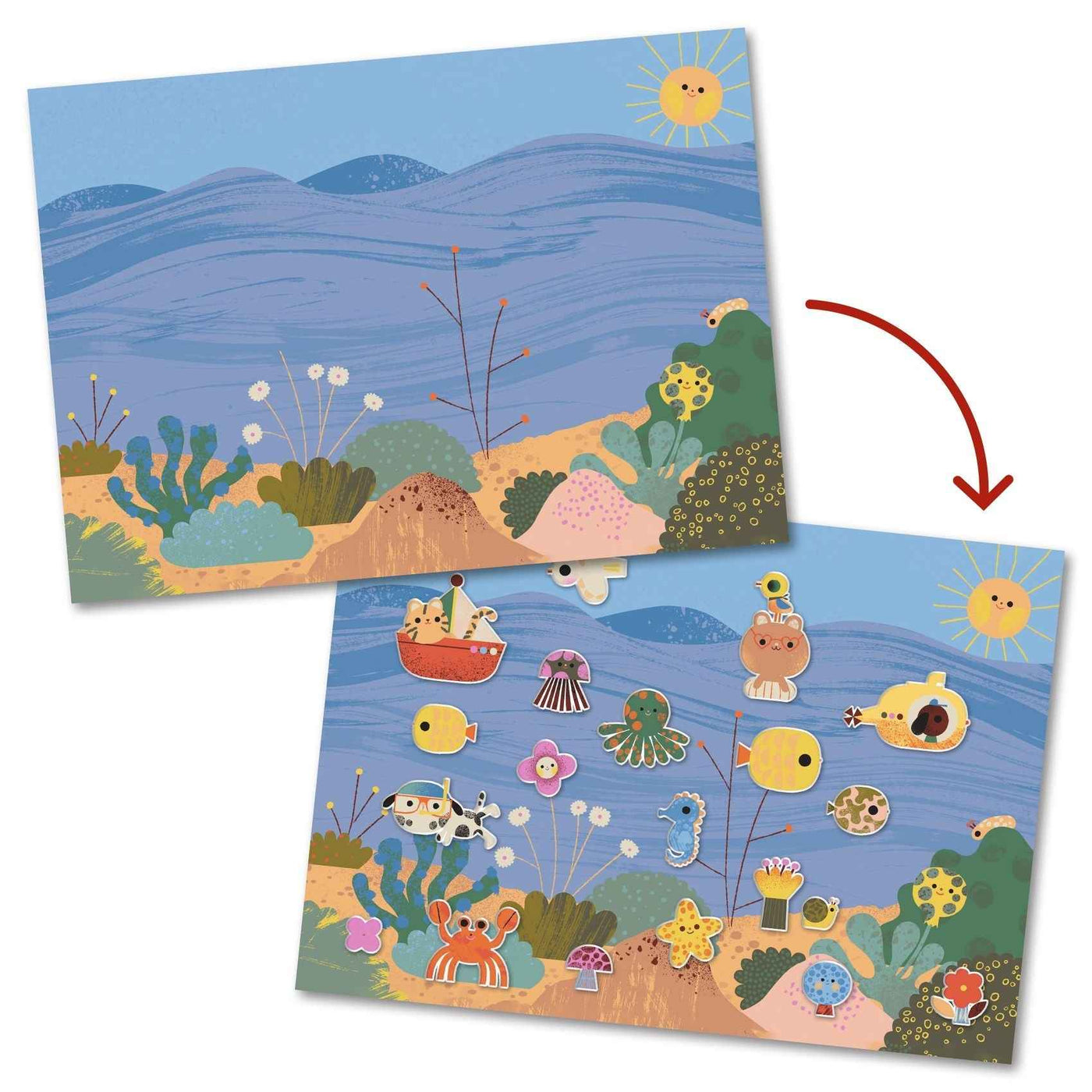 Djeco | Removable Puffy Stickers Summertime