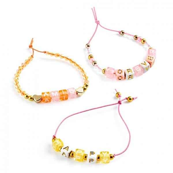 Djeco alphabet letter beads gold