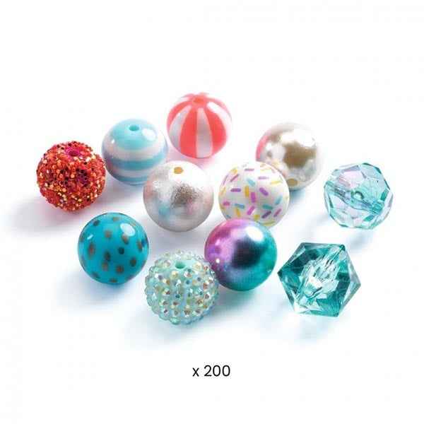 Djeco bubble beads silver