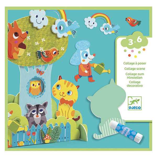 Djeco 3D Collage Craft Kit Garden Friends (Ages 3+)