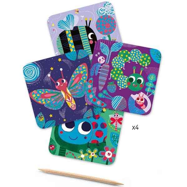 Djeco - Scratch Cards - All Little Animals 3-6 years