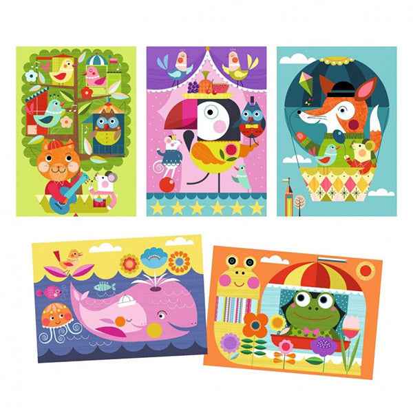 Djeco Happy Animals Scratch Cards +18M
