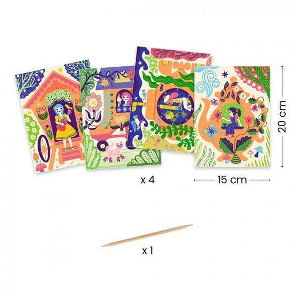 Djeco kraskaarten Wacky houses 5-8jr