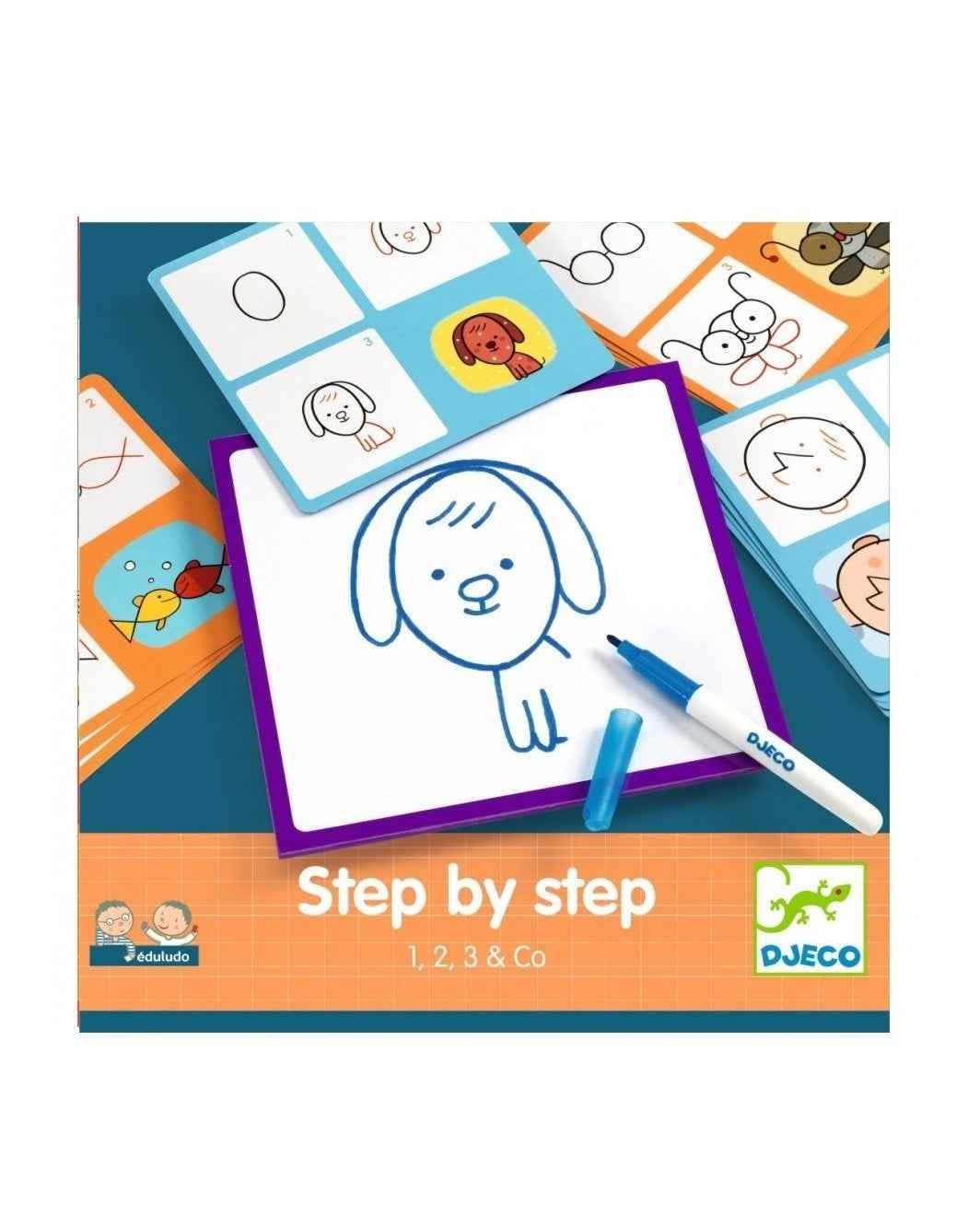 Djeco Step-by-Step Learn to Draw 1,2,3 & Co
