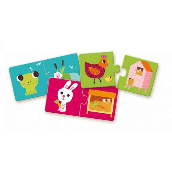 Djeco 2-Pack Habitat Puzzles, 10-Piece Each
