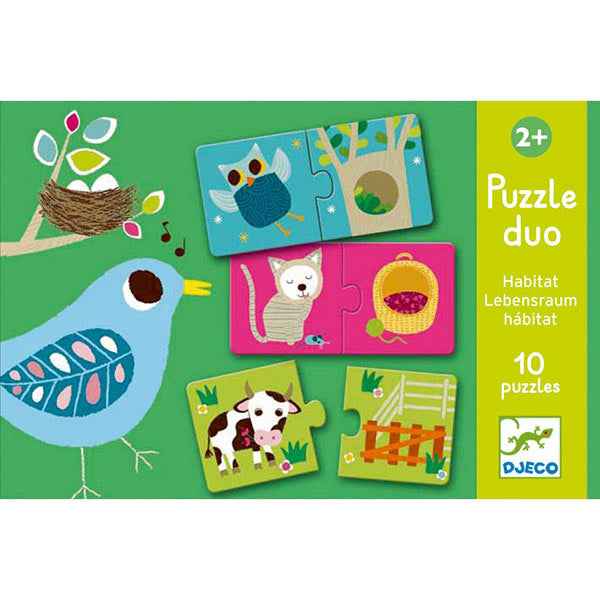 Djeco duo puzzle habitat 10x 2st