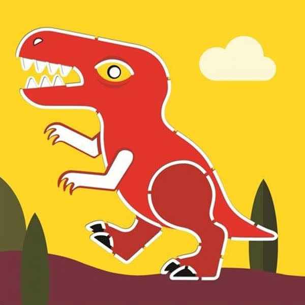 Djeco | 5 Sjablonen - Dinosaurussen