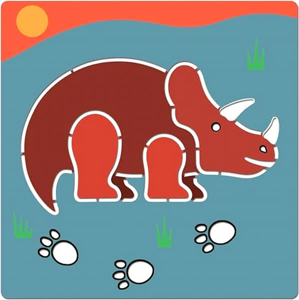 Djeco | 5 Sjablonen - Dinosaurussen