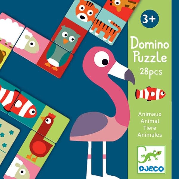 Djeco | Domino Puzzel 28 Stuks - Dieren