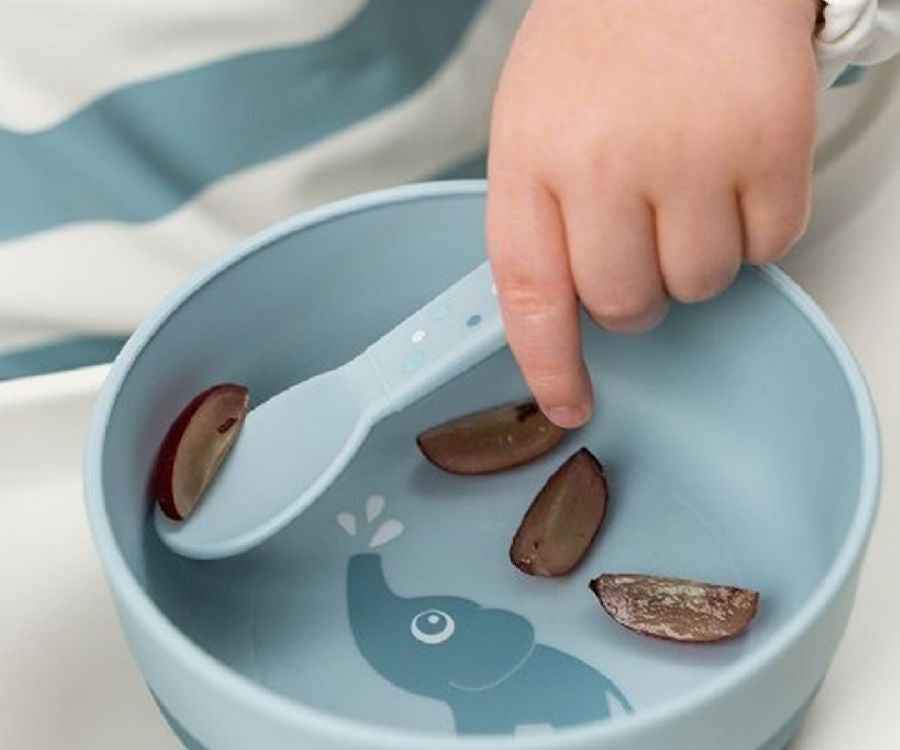 Done by Deer Foodie cutlery set (spoon/fork/knife) - Happy dots Blue