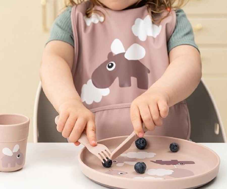 Done by Deer Foodie cutlery set  (lepel/vork/mes) - Happy dots Powder