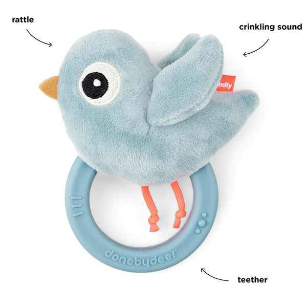 Done by Deer rammelaar bijtring Birdee blue
