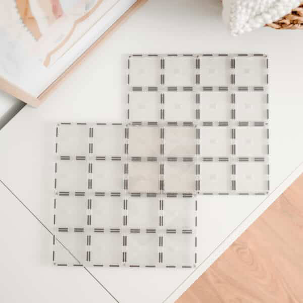 Connetix | Tiles 2 Piece Clear Base Plate Pack magneetblokken