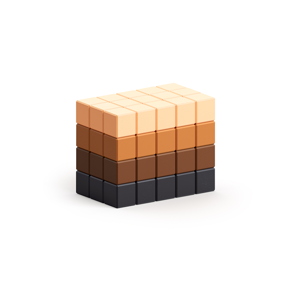 Pixio | Magnetische Blokken Abstract Series Coffee 60 Stuks