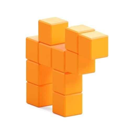 Pixio | Magnetic Blocks Color Series Orange Camel 11 Pieces