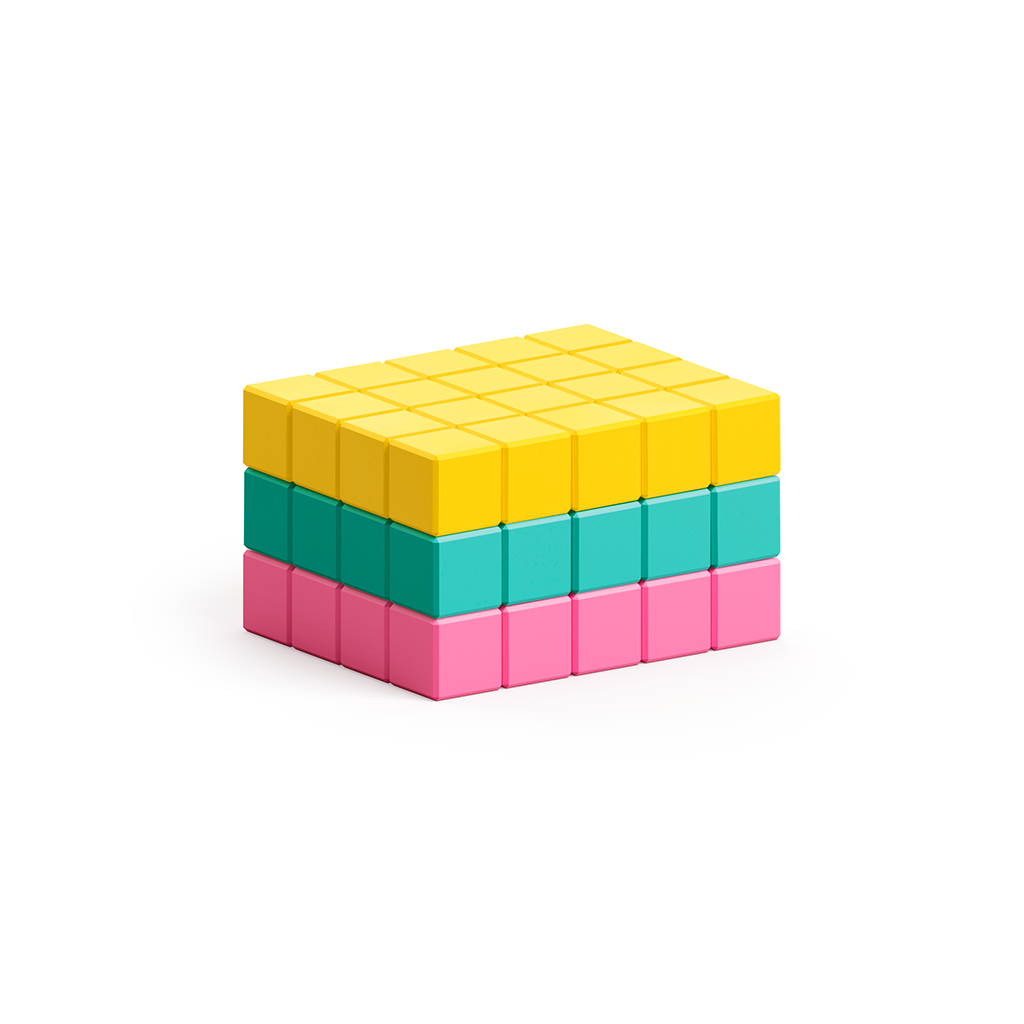 Pixio | Magnetische Blokken Abstract Series Sweet 60  Stuks