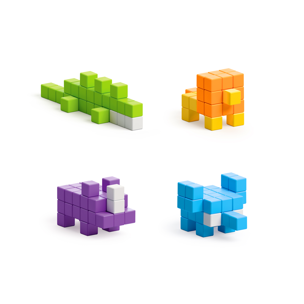 Pixio | Magnetische Blokken Story Series Mini Safari 137 Stuks