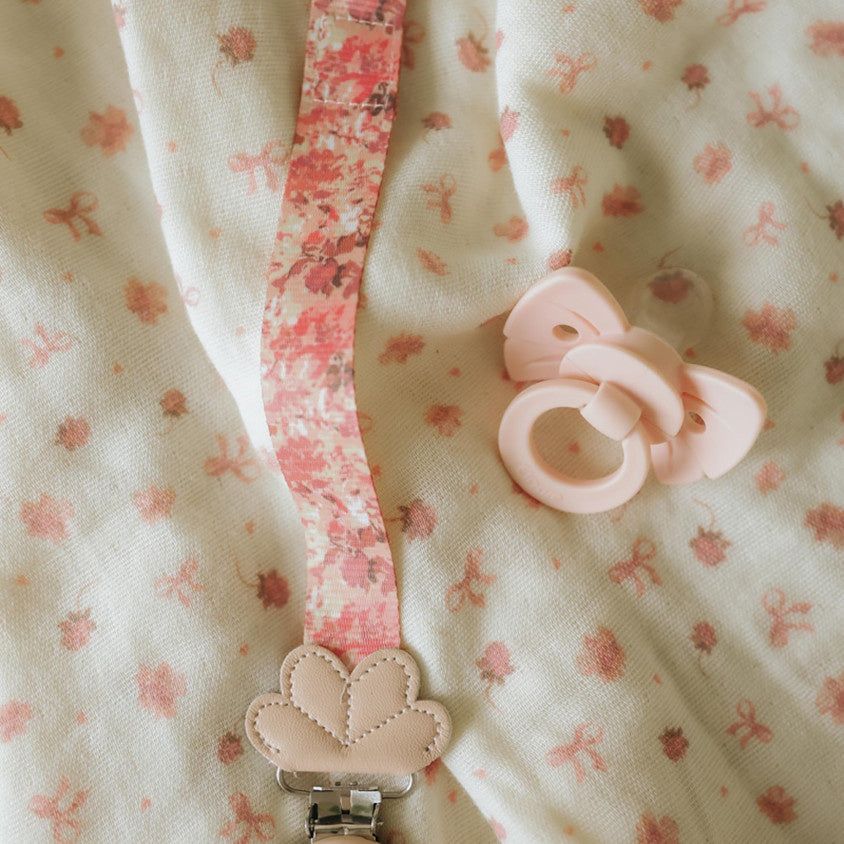 Elodie | Binky Bow Newborn  Misty Pink