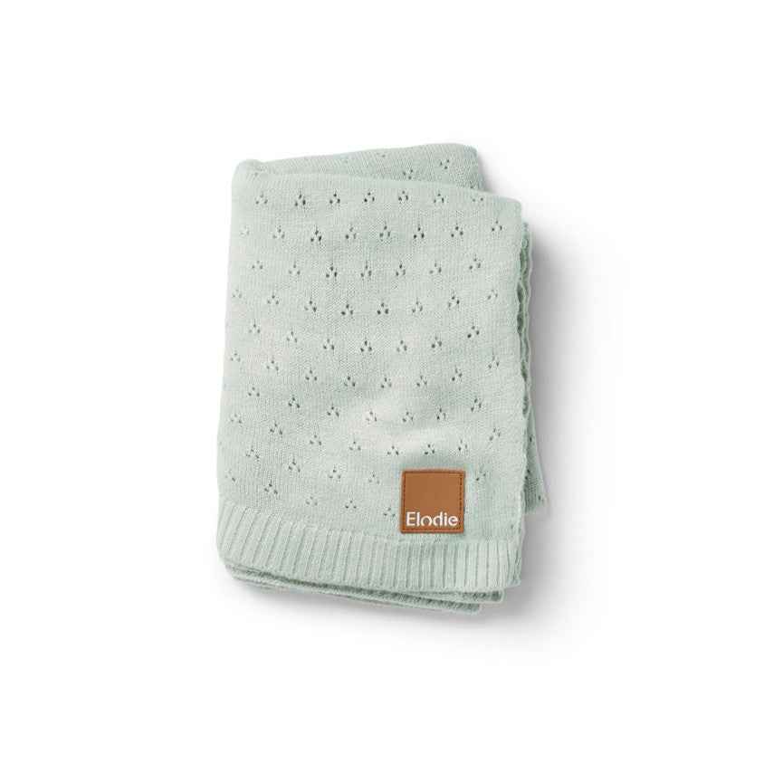 Elodie | Pointelle Deken Mineral Green