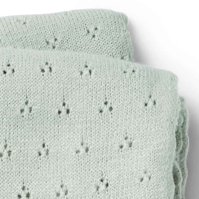 Elodie | Pointelle Blanket Mineral Green