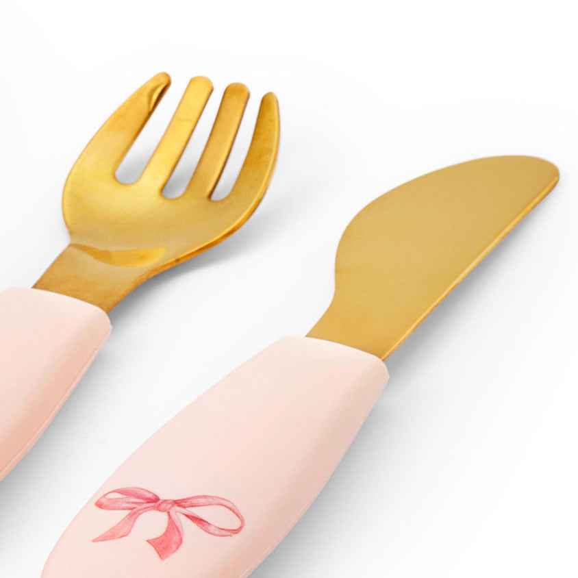 Elodie | Silicone Plate Set Rosy Bow