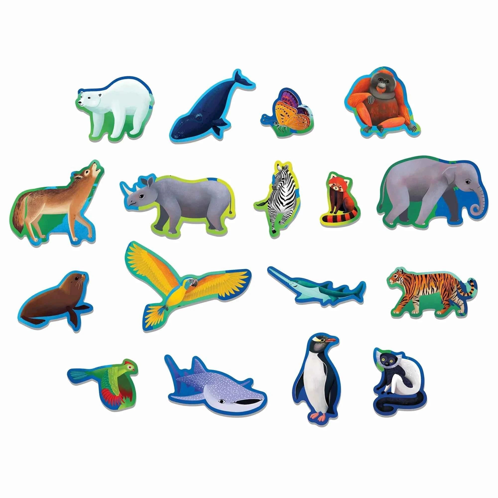 Mudpuppy | Bedreigde Diersoorten Over De Hele Wereld 80-Delige Geografische Puzzel